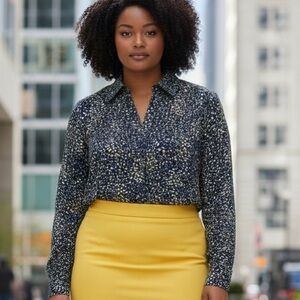 Womens Paige Investments XL multicolored pattern blouse Can dress it up or down!